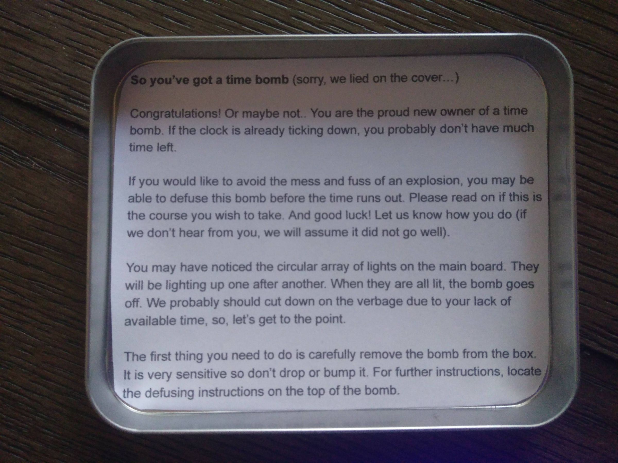 How to Defuse a Time Bomb Game 6 Steps Instructables