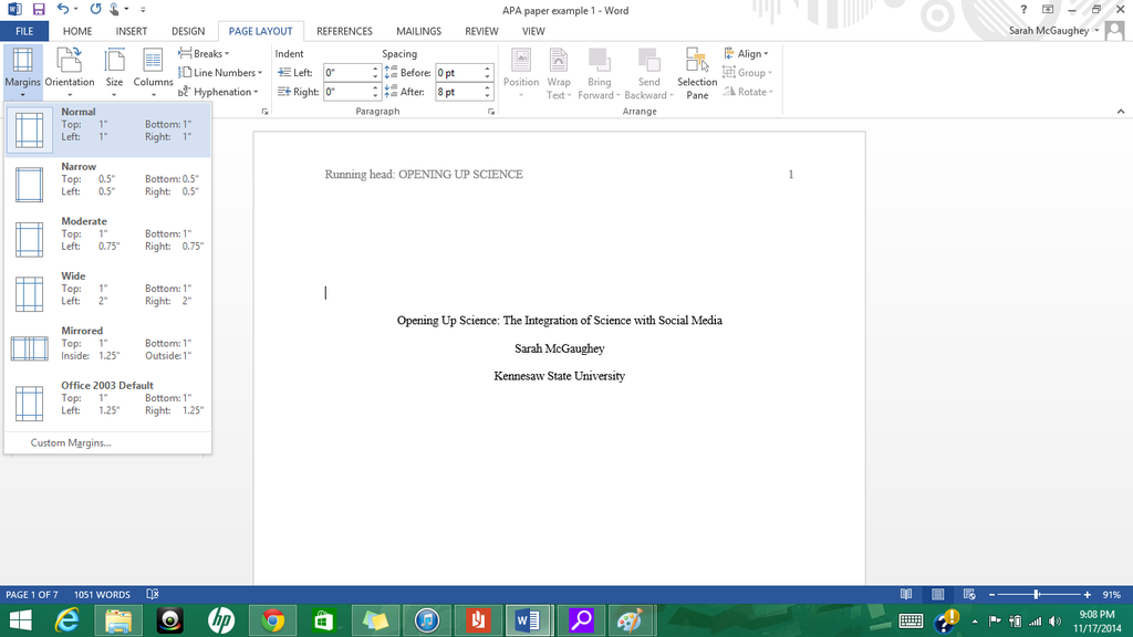 formatting apa style in microsoft word
