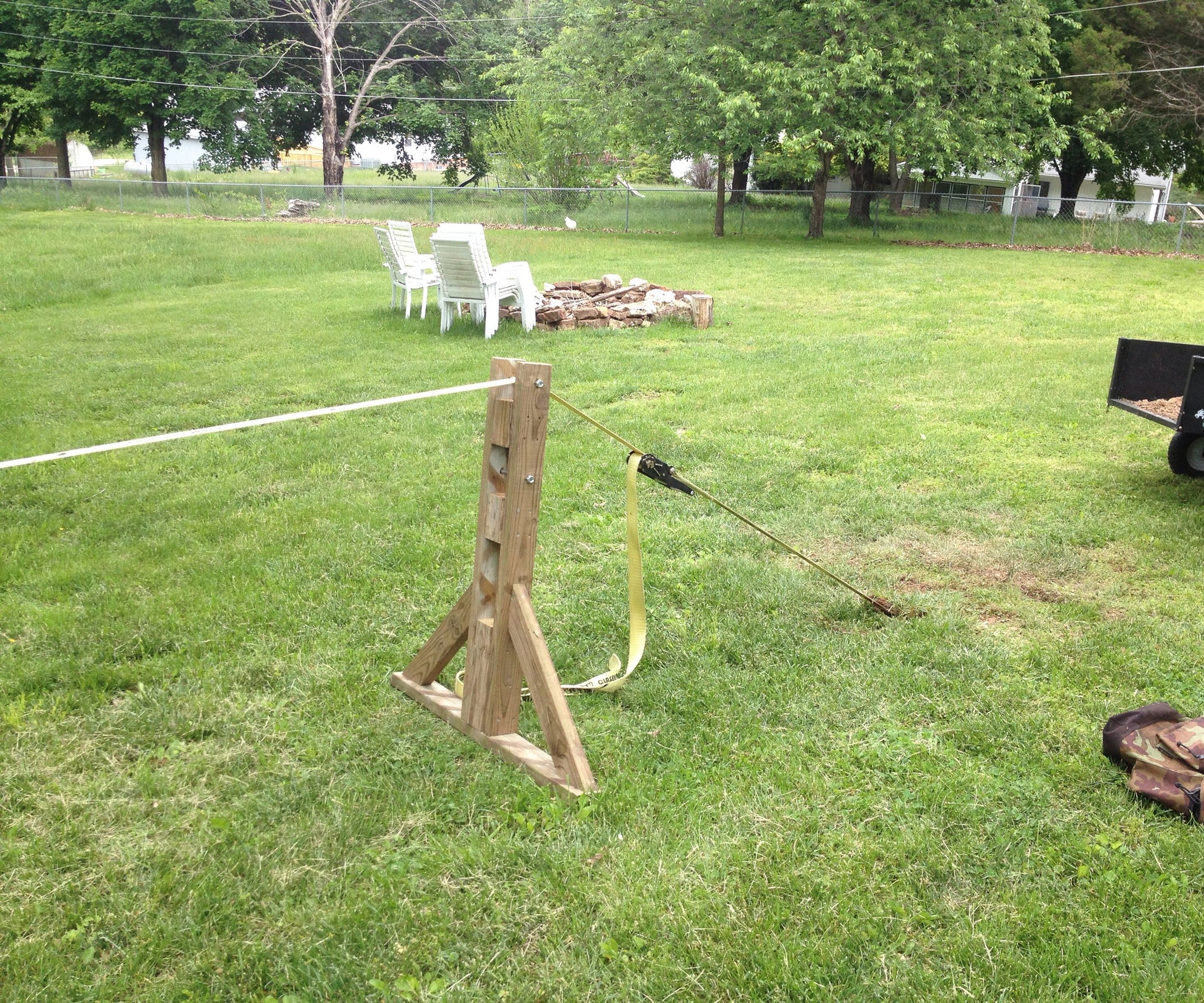 Slackline Without Trees How to Build an AFrame 9 Steps Instructables