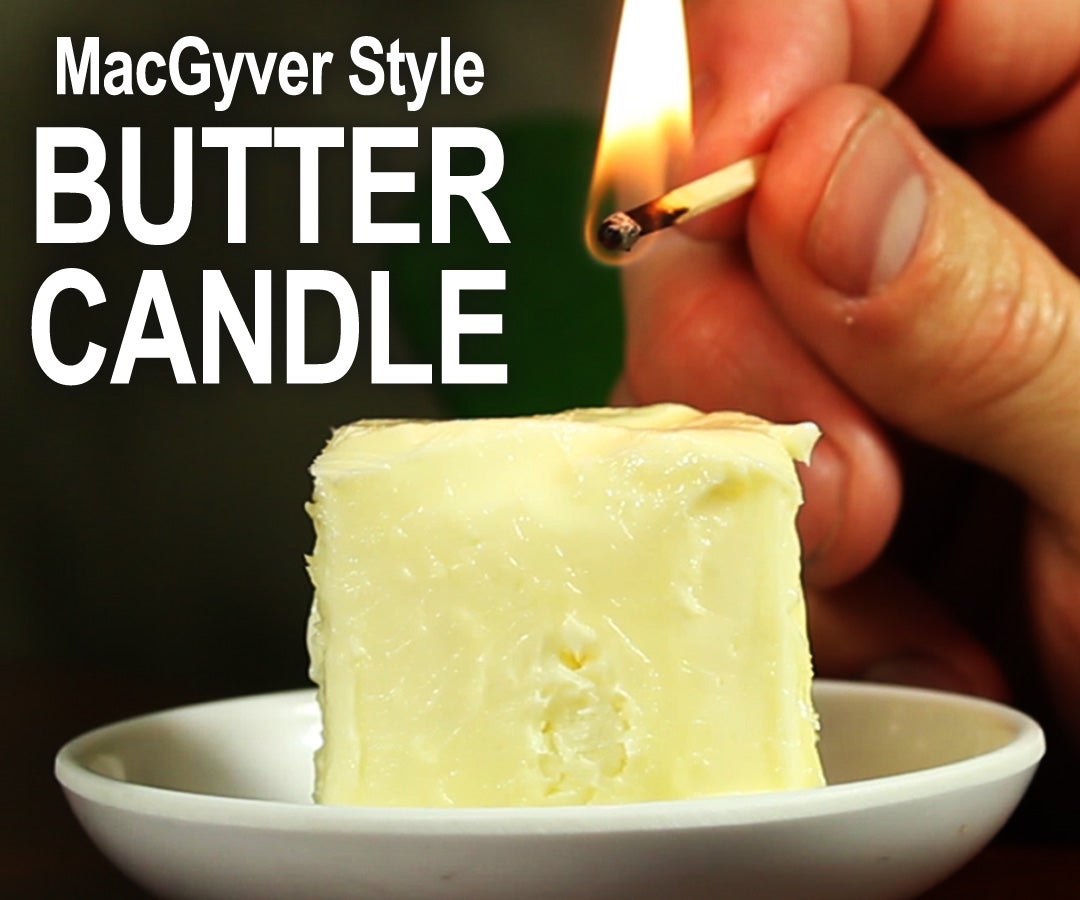 Make a Butter Candle Emergency Candle McGyver Style! 7 Steps (with