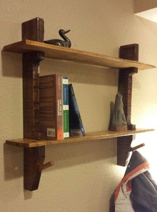 Pallet Wood Shelf Coat Rack 5 Steps With Pictures Instructables Pallet Wood Shelf Coat Rack 5 Steps, How To Make A Coat Stand Out Of Pallets Without Sewing