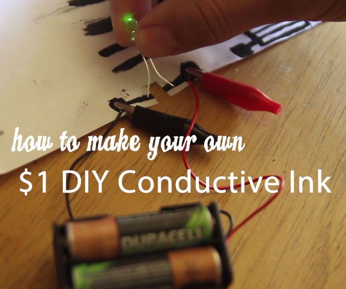 $1 diy conductive ink and paint from fire! (non toxic, homemade, cheap) DIY Project DIY Project Image