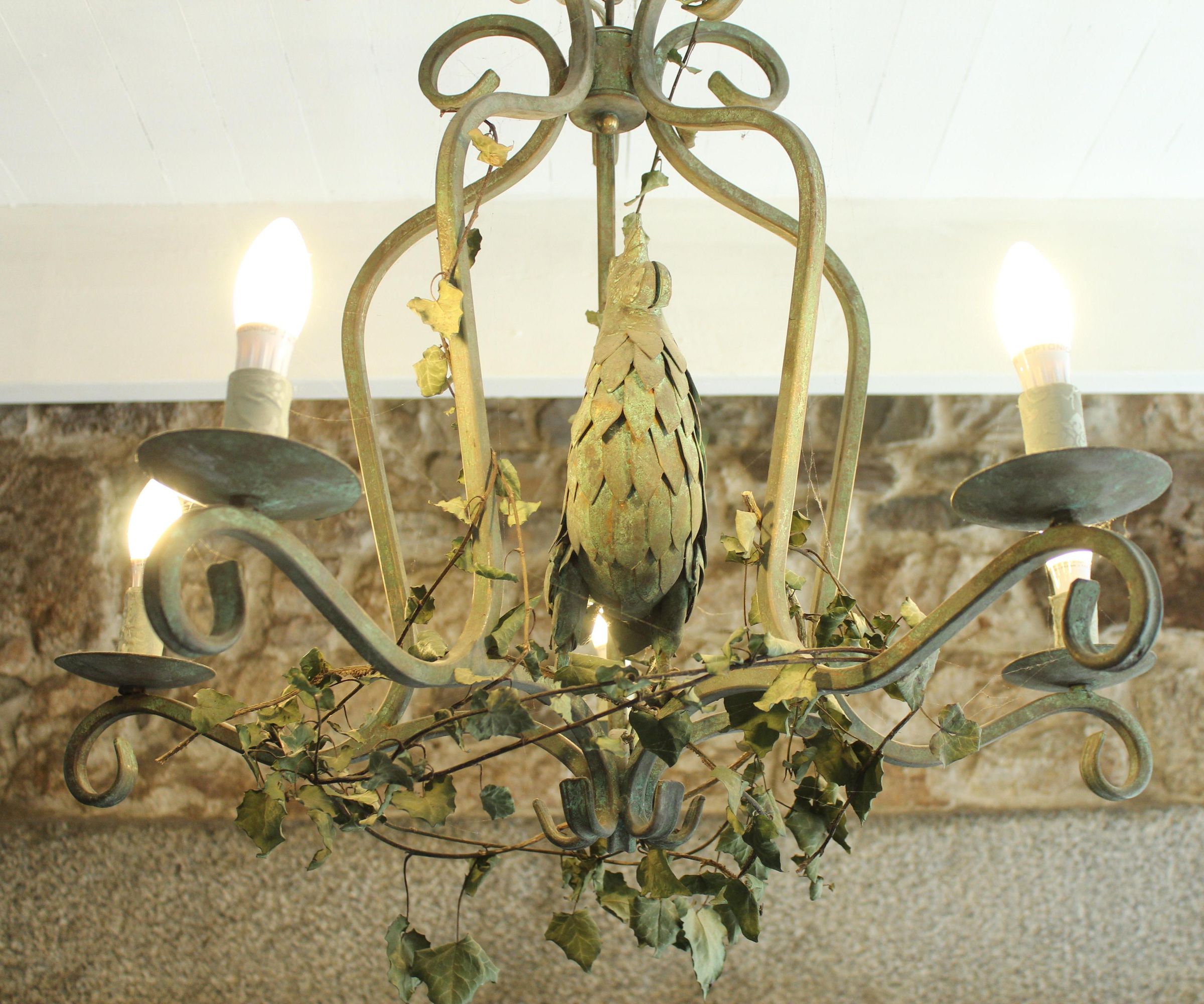 Vintage Rooster Chandelier From NYC Dumpster to French Farmhouse