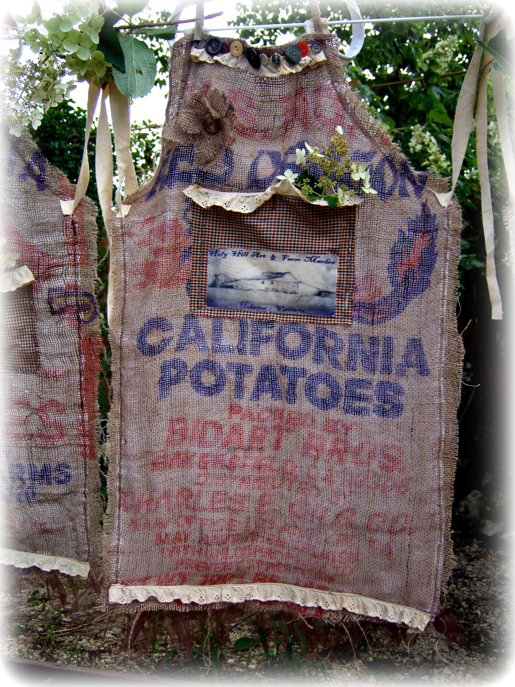 RECYCLED Burlap Bag Apron Instructables