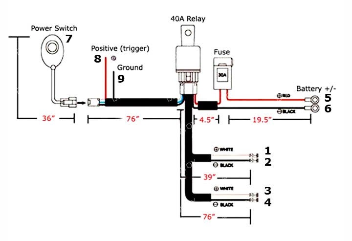 How To Install Offroad Led Light Bar W Relay Switch 7 Steps Instructables How To Install Offroad Led Light Bar W, Off Road Light Wiring Diagram With Relay