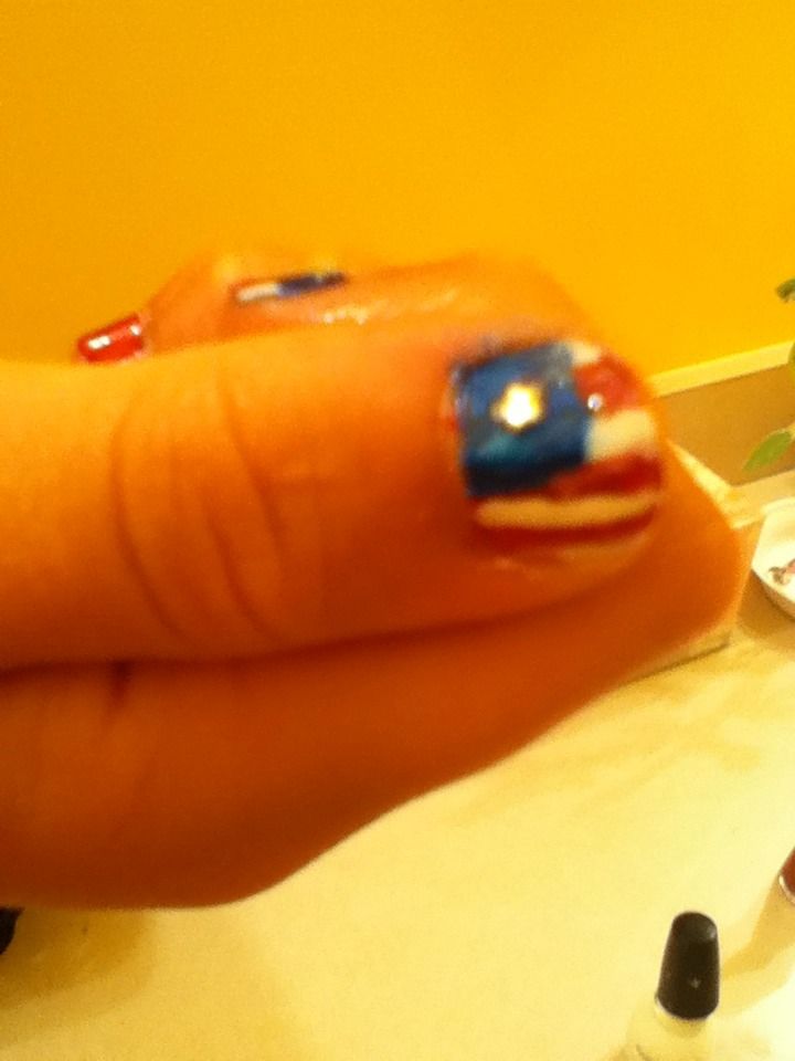 4th of july nails DIY Project DIY Project Image