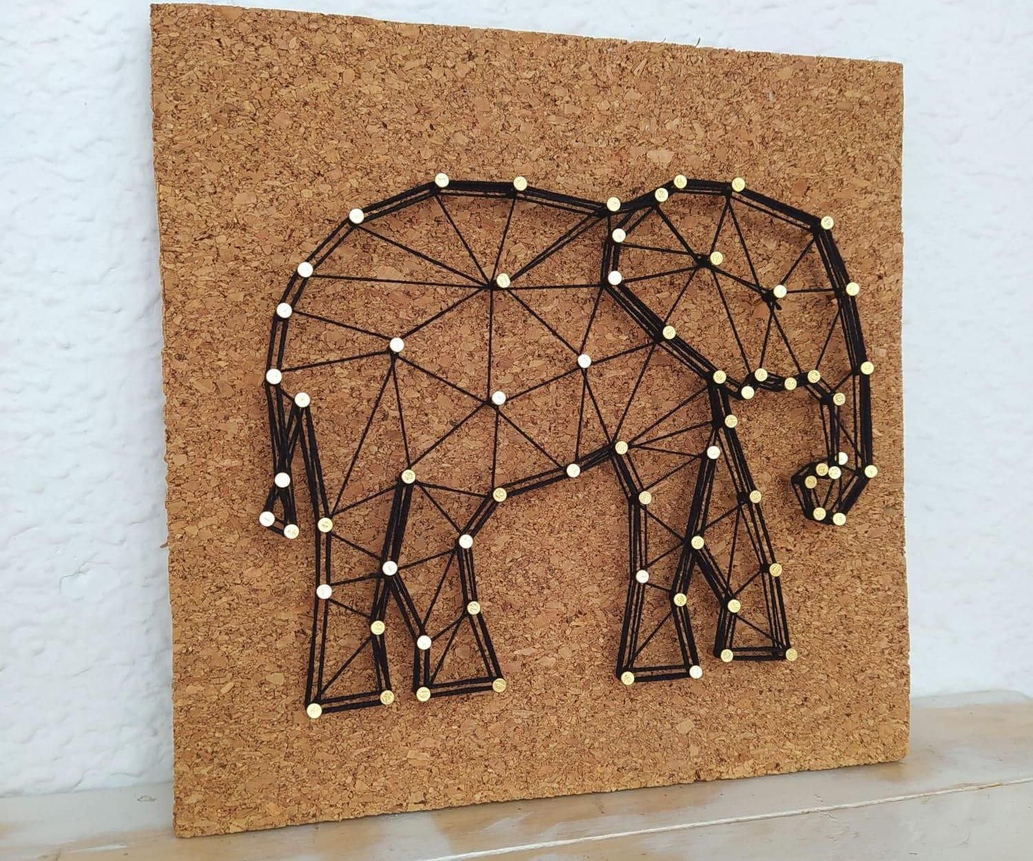 Elevate Your Decor with the Elephant String Art Template