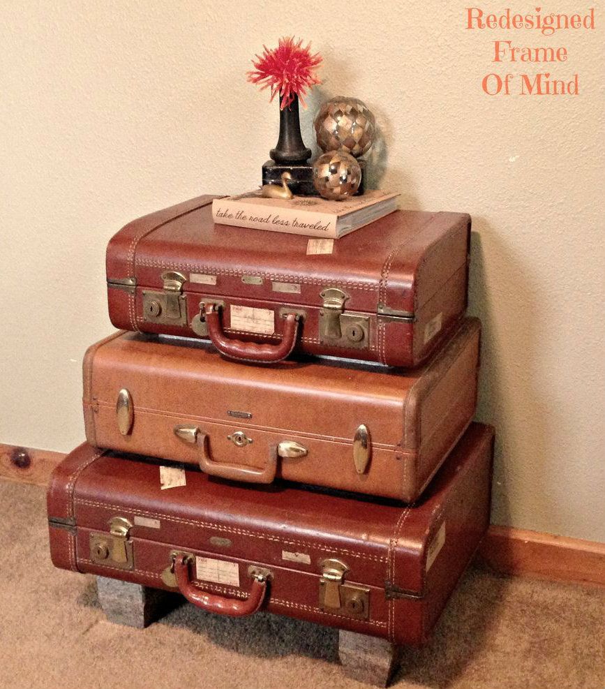Stacked Suitcase Table : 4 Steps (with 