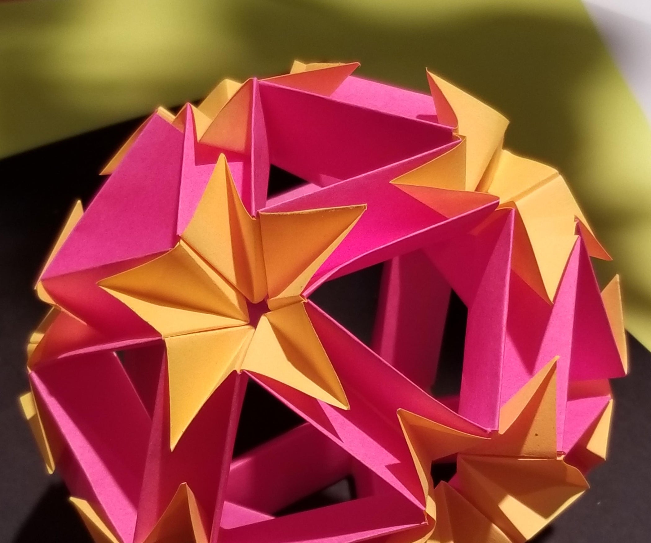 Flower Origami Ball With Sticky Notes 6 Steps (with Pictures