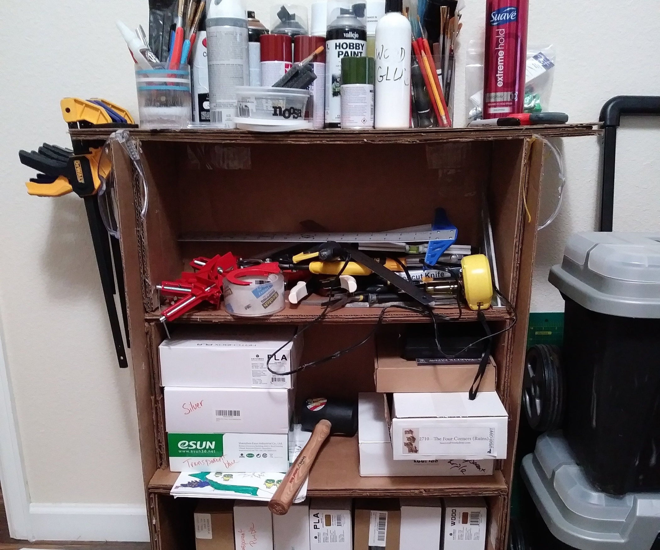 Cardboard Bookshelf 5 Steps Instructables