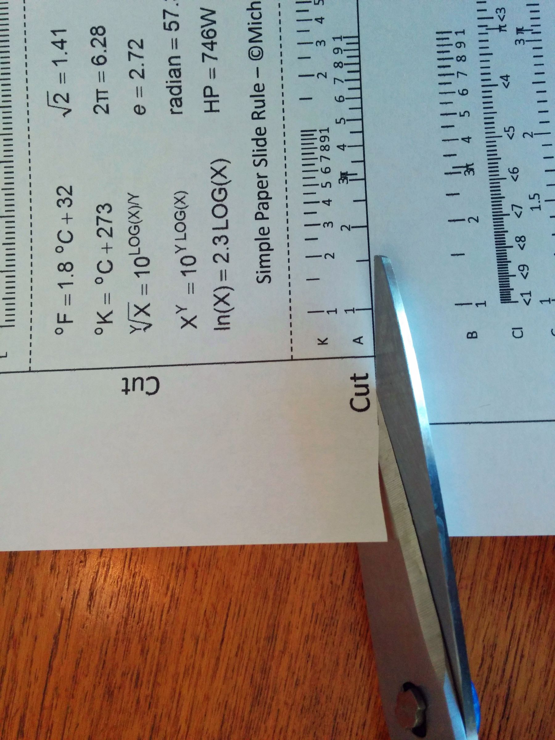 Make a Simple Paper Slide Rule 10 Steps Instructables