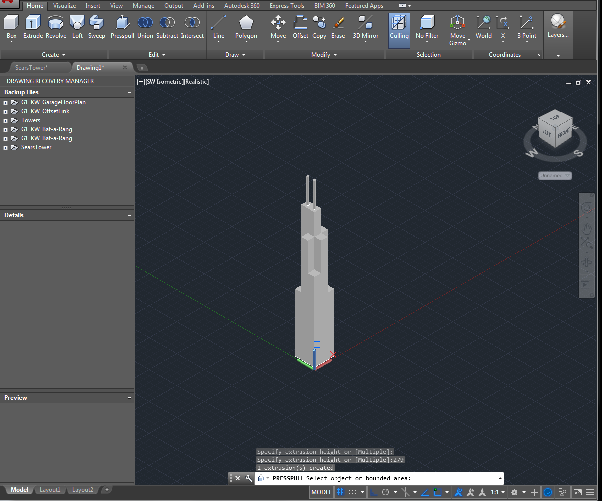 3d sears tower (willis tower) DIY Project DIY Project Image