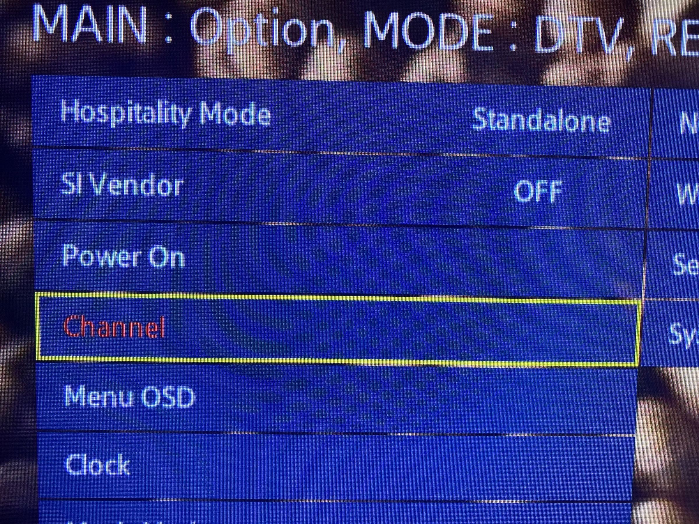 Retune a Samsung Hotel TV 4 Steps Instructables