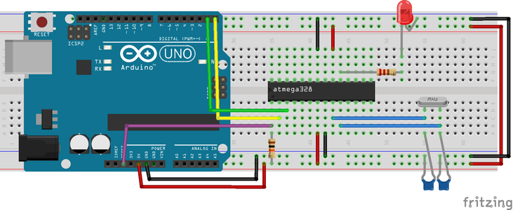 Programming ATmega328 With Arduino IDE Using 8MHz Crystal : 4 Steps ...