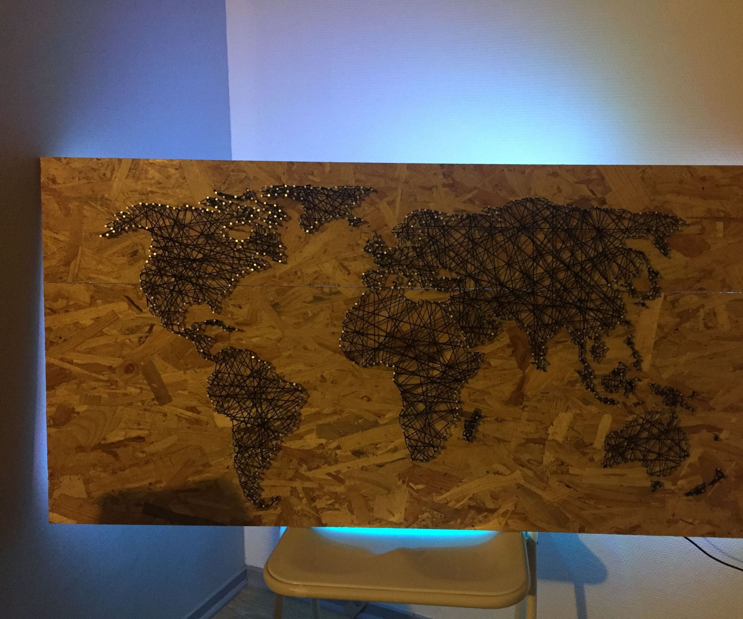 DIY guide for RGB World Map with step-by-step instructions