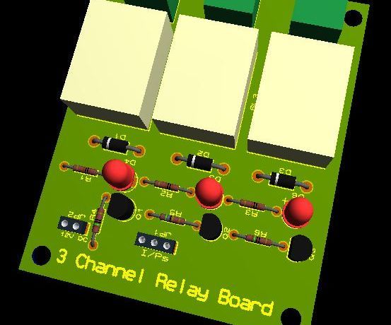 3 channer 12v dc relay board DIY Project DIY Project Image