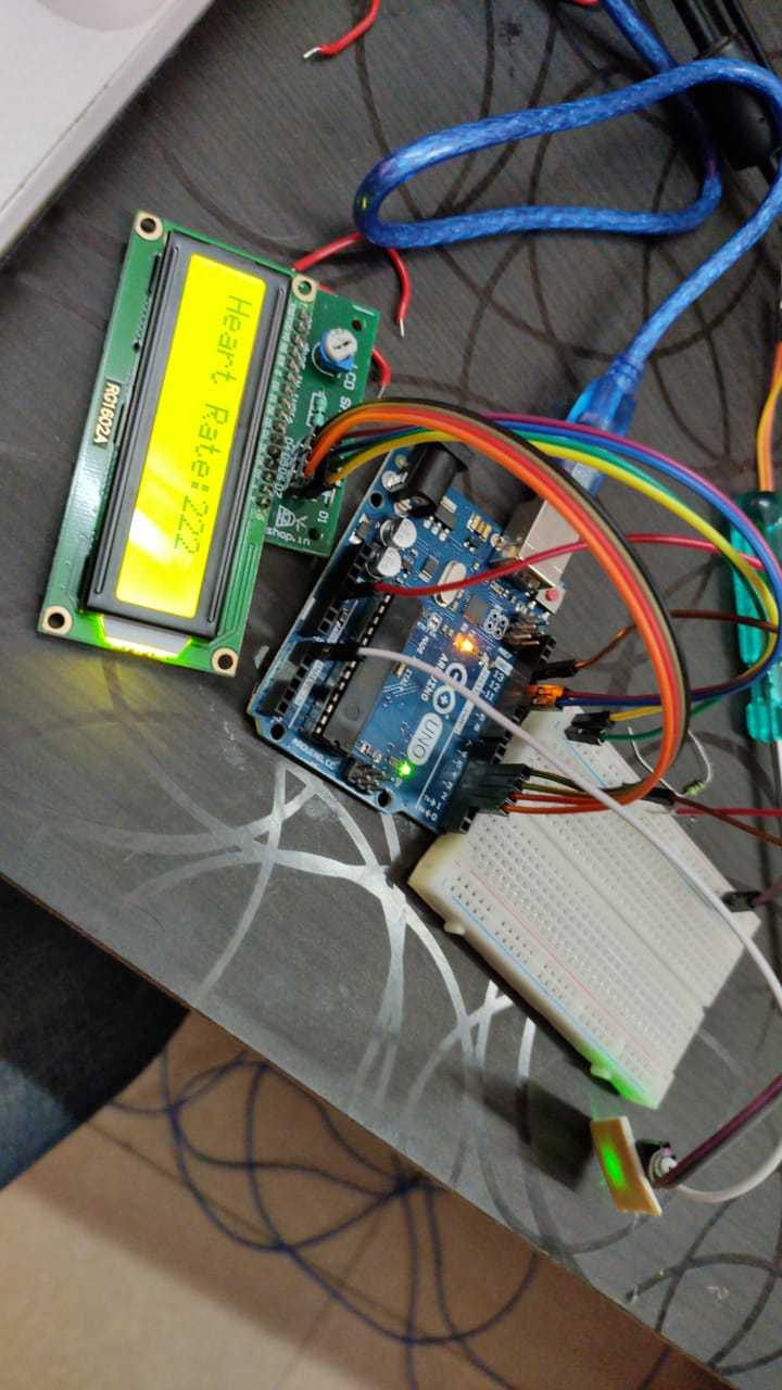Heartbeat Sensor Using Arduino (Heart Rate Monitor) : 3 Steps ... Circuit Diagram