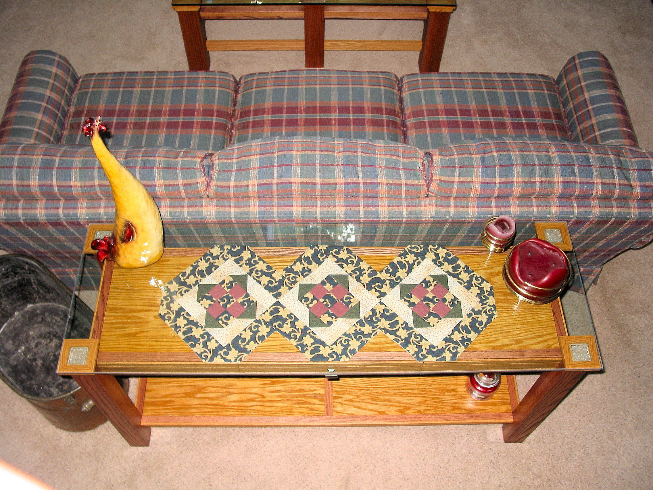 Oak & Glass Display Top End Table 13 Steps (with Pictures