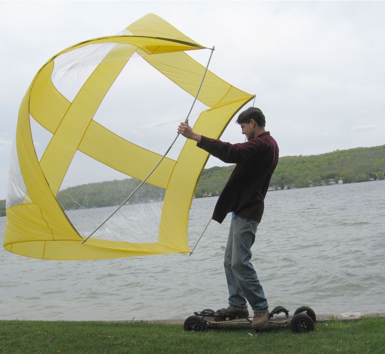 Make a Handheld Skating and Snowboarding Sail ! 14 Steps (with