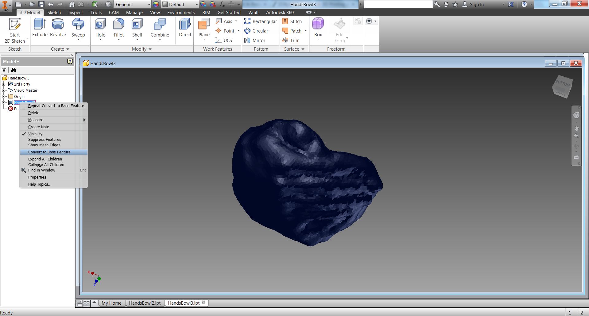 mesh enabler solid output from stl inventor