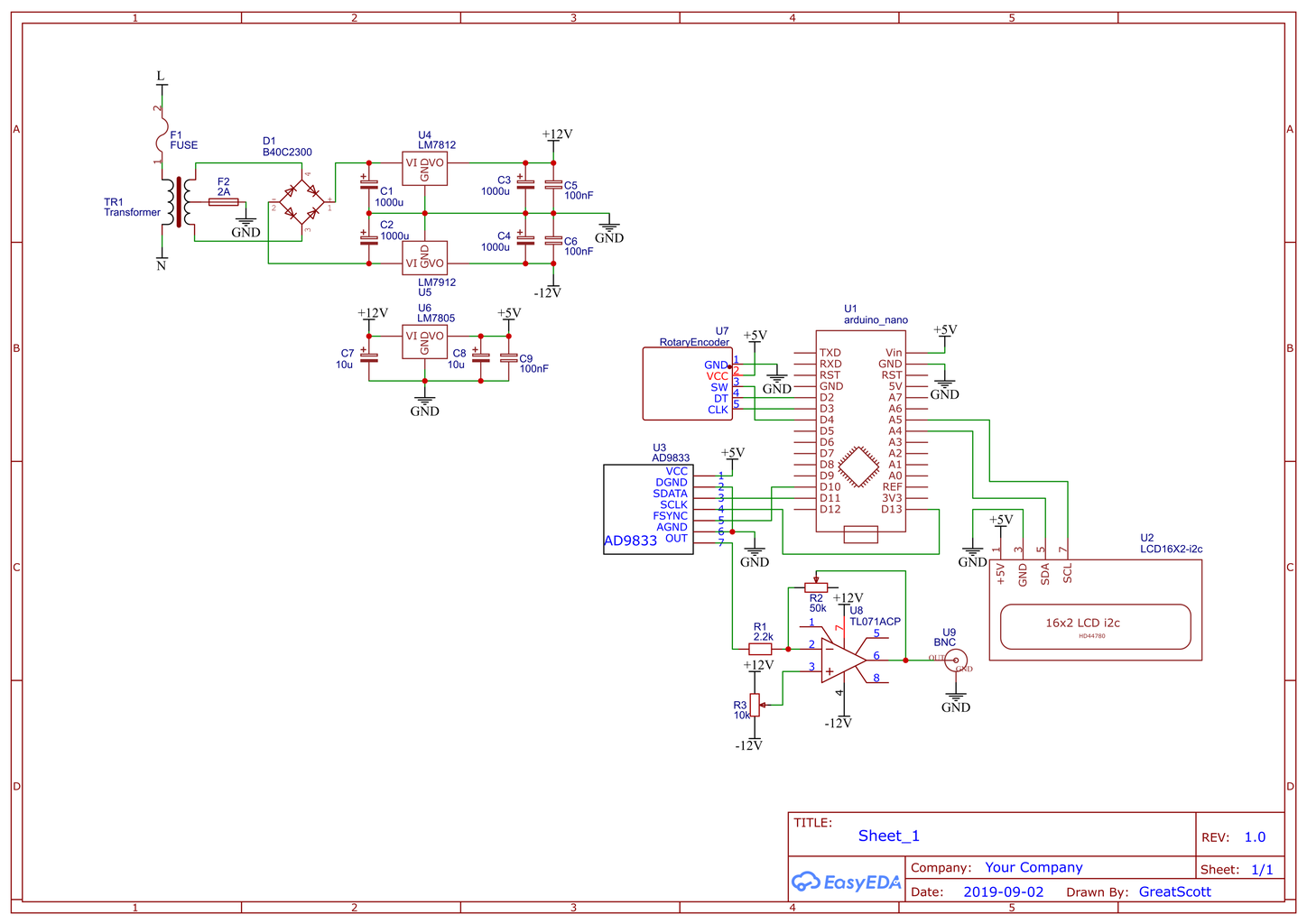 DIY Function/Waveform Generator : 6 Steps (with Pictures) Circuit Diagram