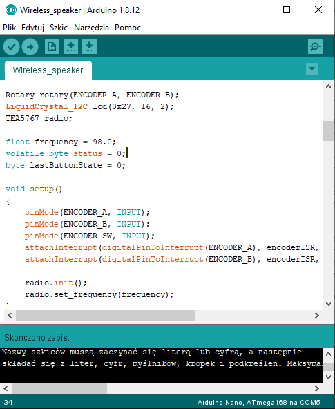 arduino wireless speaker