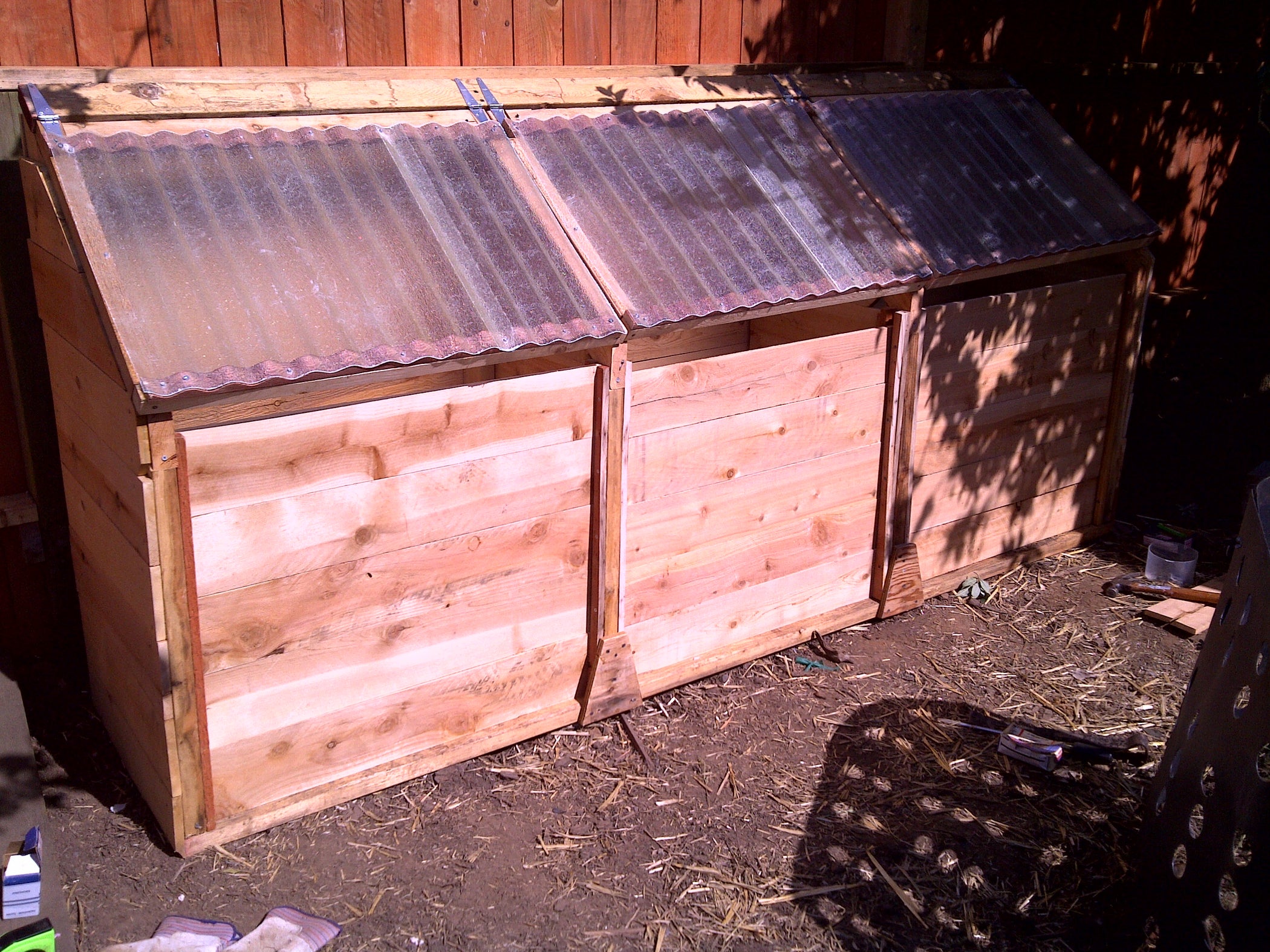ChickenPowered ThreeStage Compost Bin 6 Steps (with Pictures