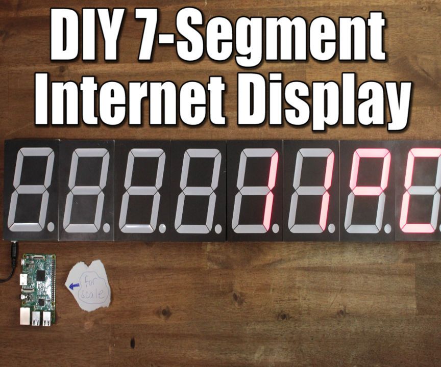 DIY guide for DIY Big 7-Segment Internet Display with step-by-step instructions