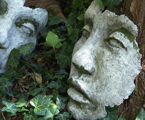 Huge DIY Concrete Face Garden Sculpture