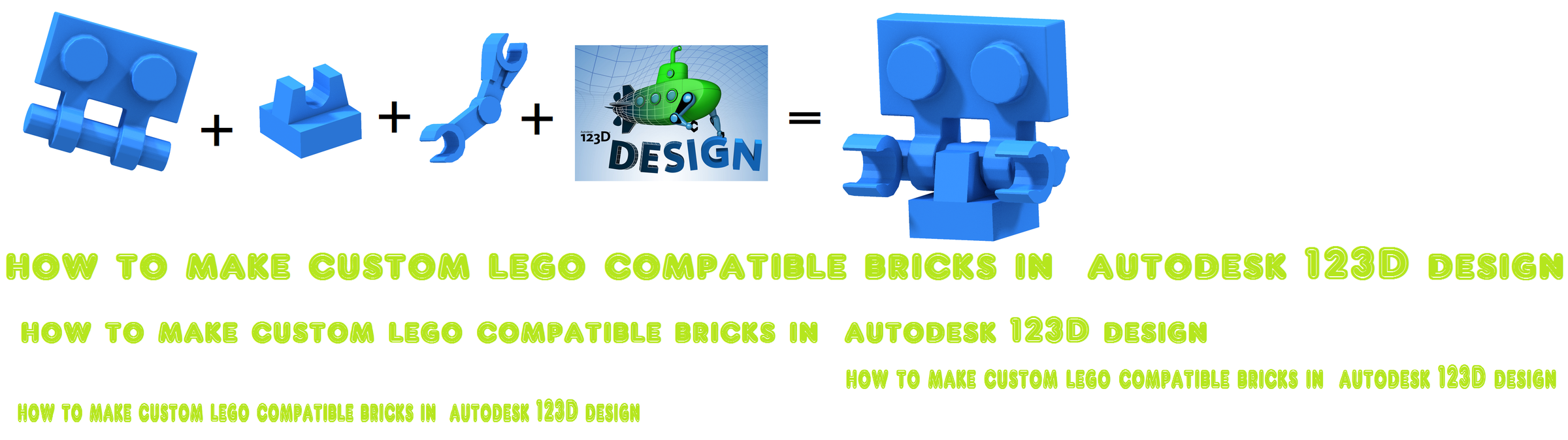 how to make custom lego compatible bricks in autodesk 123d design DIY Project DIY Project Image