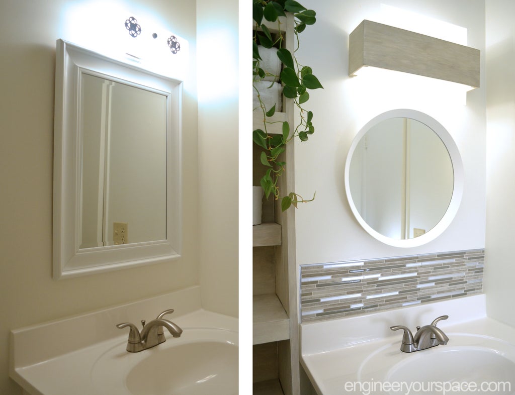 Camouflaging A Dated Off Center Bathroom Lighting Fixture 8 Steps With Pictures Instructables Camouflaging A Dated Off Center Bathroom Lighting Fixture 8 Steps With Pictures Instructables