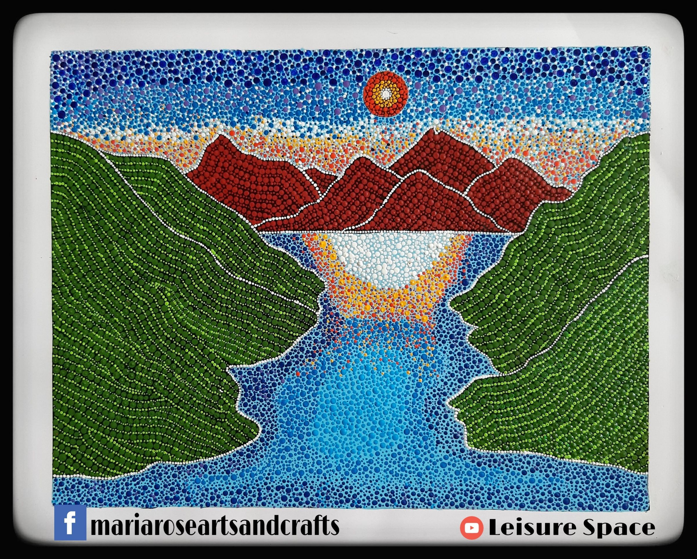 Step by Step Landscape Dot Painting Dot Art Tutorial 6 Steps