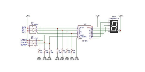 CD4543 7-segment Decoder for Common Cathode (CC) and Common Anode (CA ...
