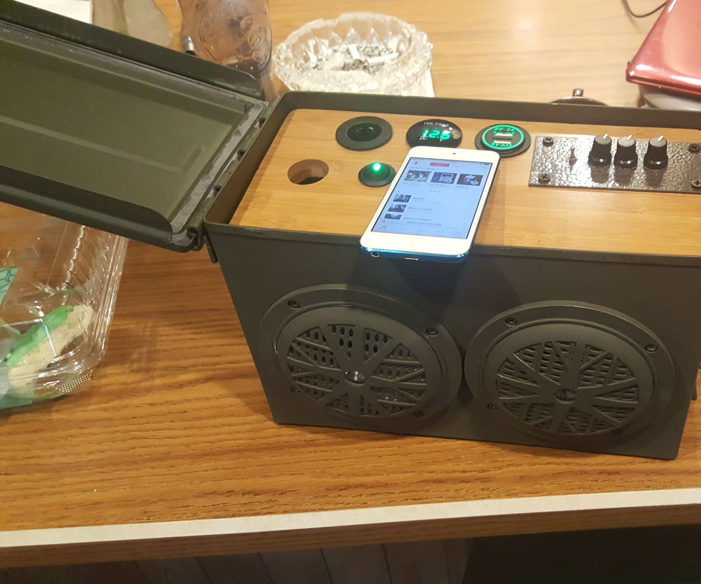 Ammo Can Bluetooth Speaker Power Supply