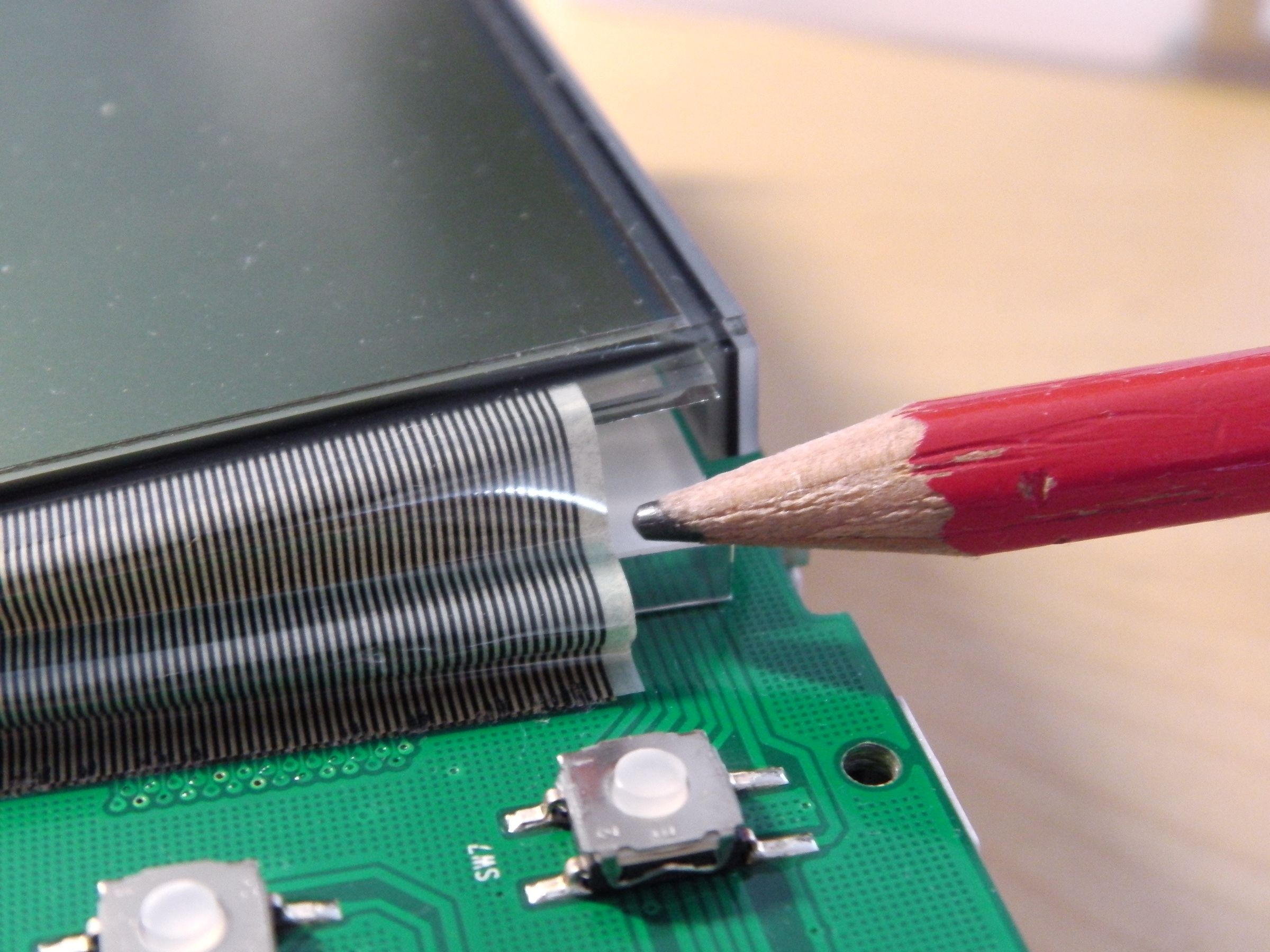 How to Remove and Reattach LCD Ribbon From a PCB With a Fine Pitch 9