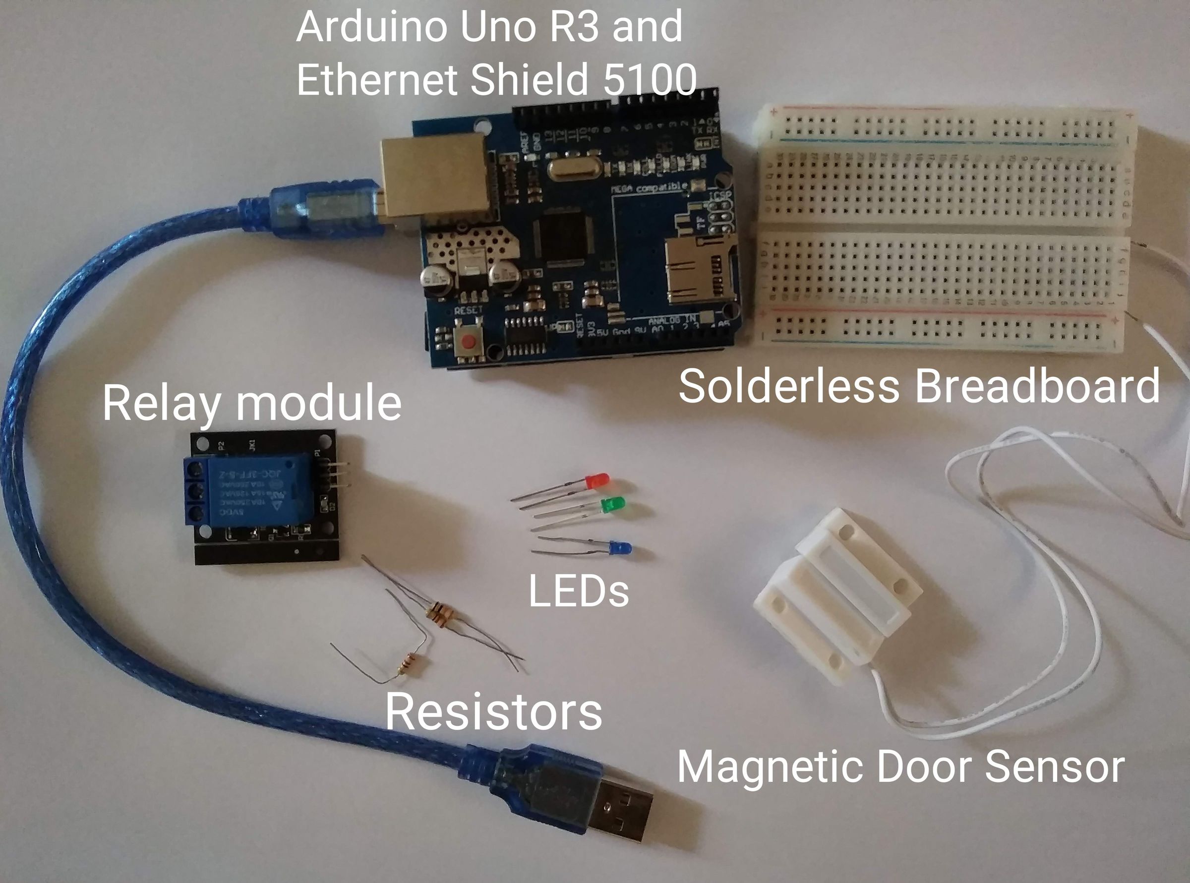 Controlling Light Bulb in Your Room Using MC-38 Wired Magnetic Door Sensor