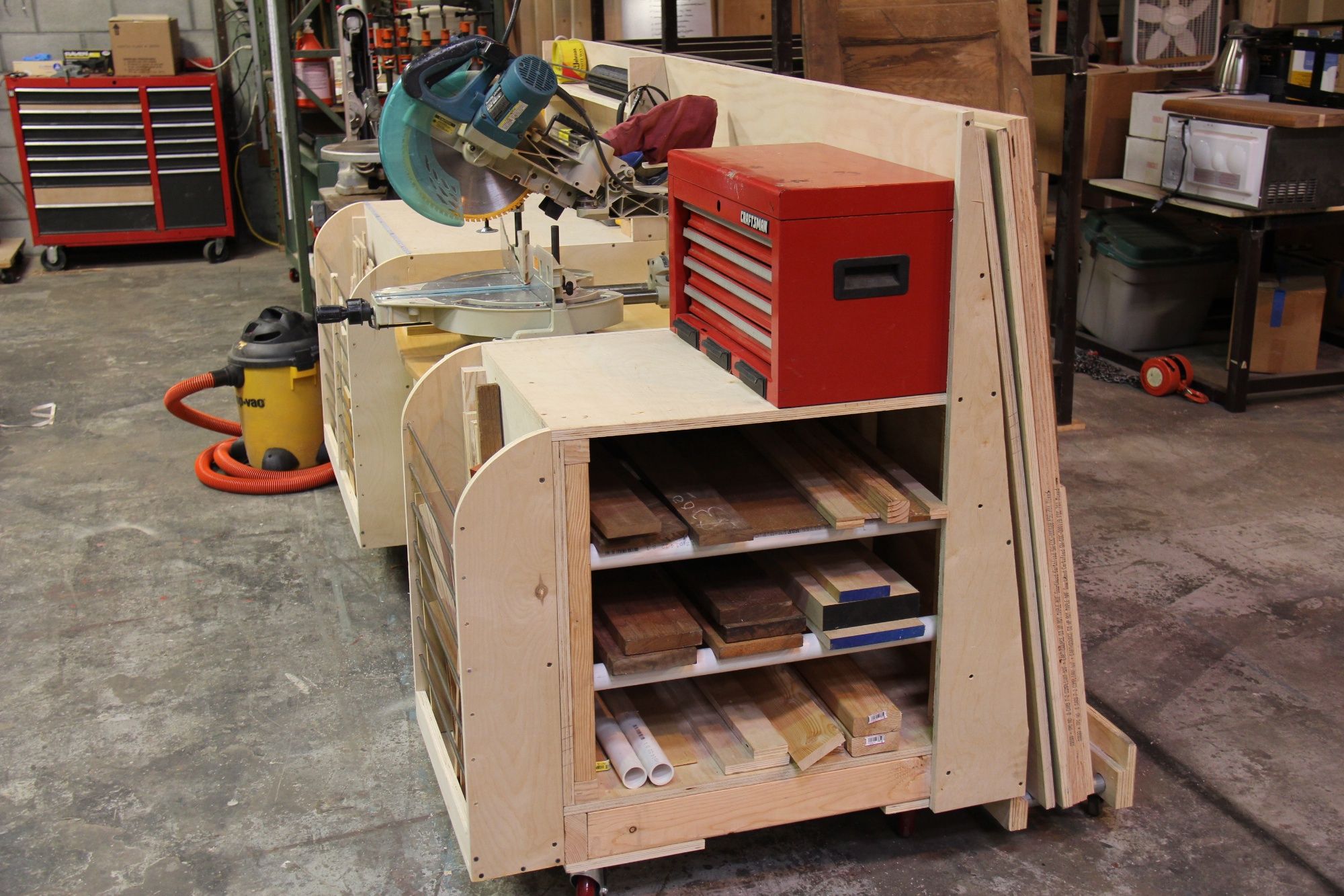 Combo Miter Saw Station Lumber Rack 13 Steps (with Pictures