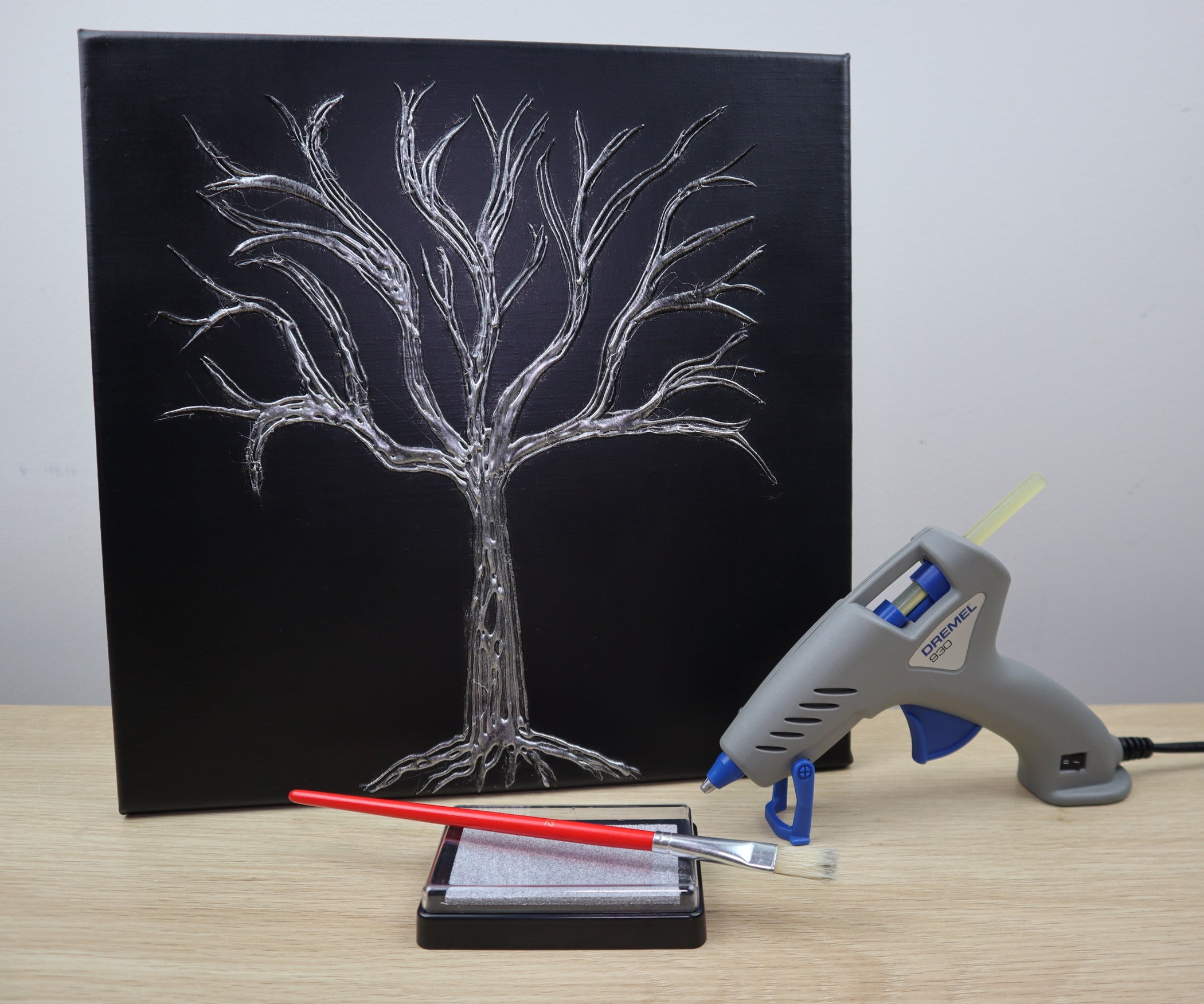 Easy Hot Glue Tree Canvas 5 Steps (with Pictures) Instructables