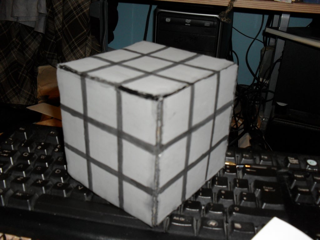 Cardboard Props 3d Dice Rubix Cube Music Box 4 Steps Instructables