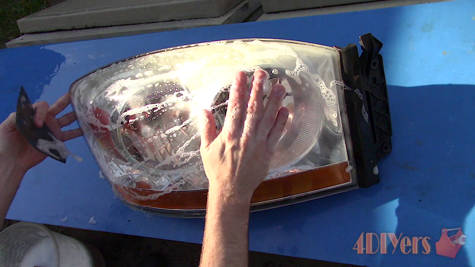 How to Restore Faded Hazy or Yellowing Headlights by Wet Sanding and Polishing 13 Steps (with