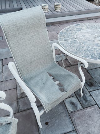Patio Chair Re Build 5 Steps With Pictures Instructables - How To Replace Slings On Patio Chairs Patio Chair Re Build 5 Steps With Pictures Instructables - How To Replace Slings On Patio Chairs