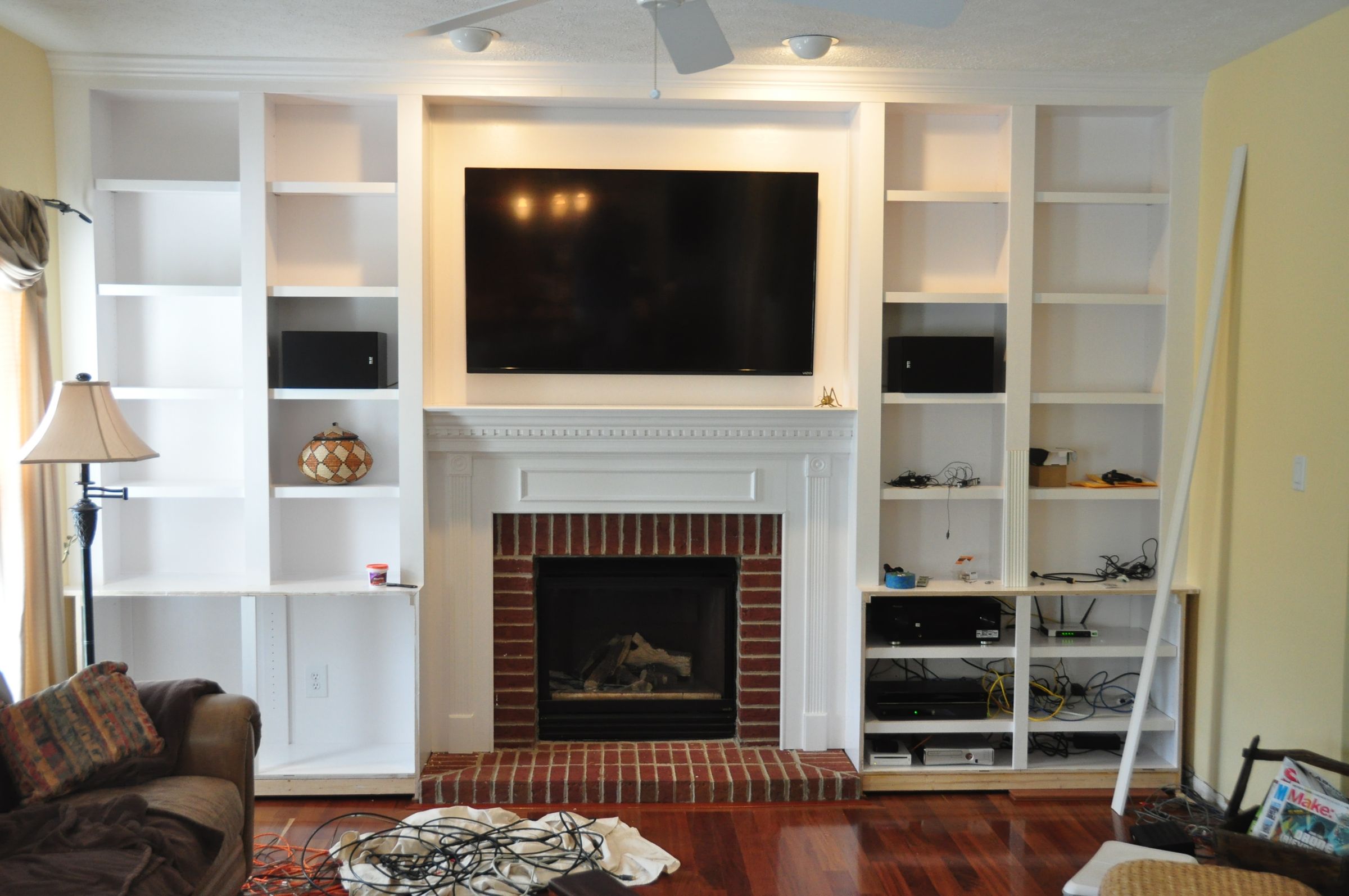 Gas Fireplace Surrounds With Bookcases Fireplace Ideas