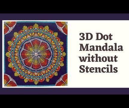 3d illusion dot mandala painting without using stencils DIY Project DIY Project Image