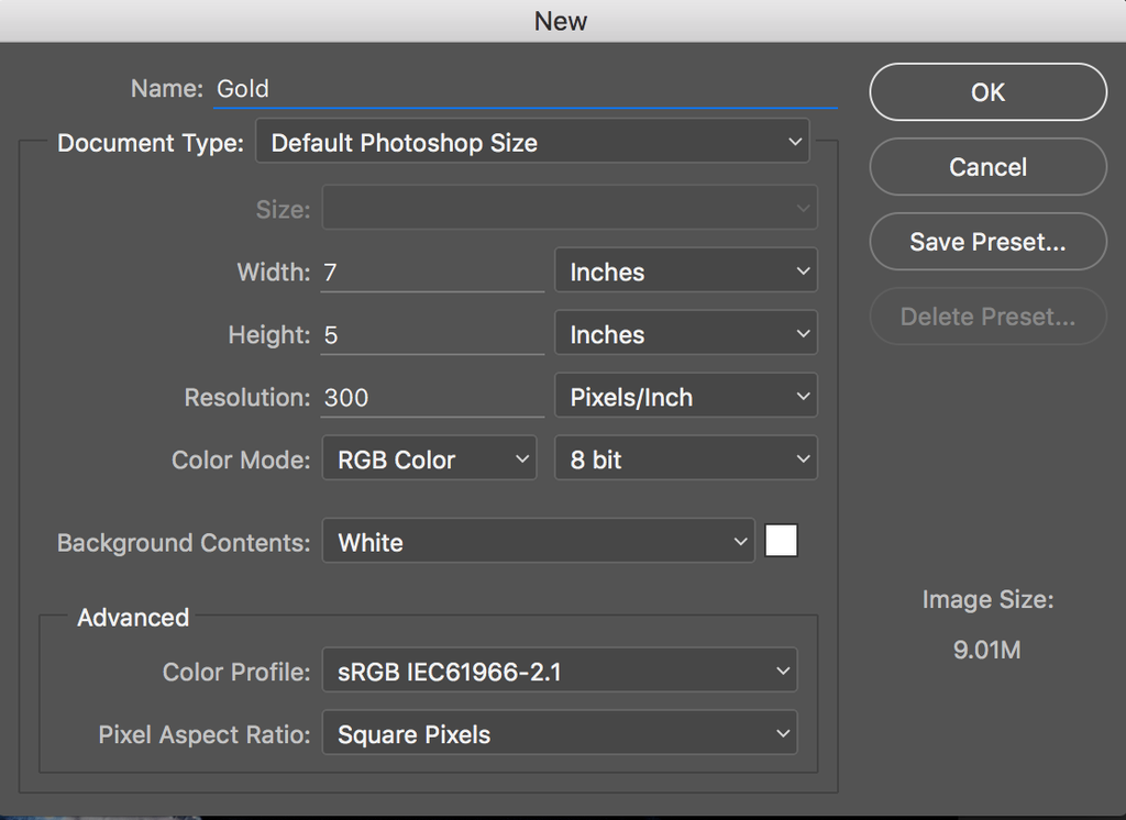 object to gold in photoshop