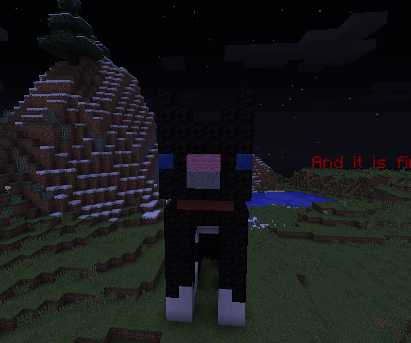 Black Cat Minecraft Statue 4 Steps Instructables