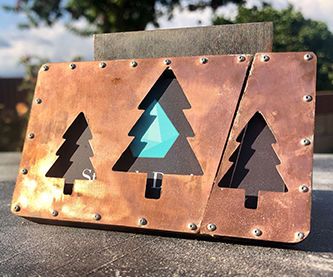 DIY guide for Copper & Wood Business Card Holder with step-by-step instructions