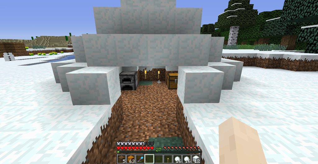 Build An Igloo From Scratch In Minecraft 3 Steps Instructables