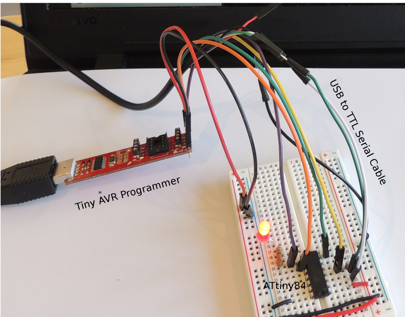 ATtiny84/85 In-circuit Debugging Using Serial Output : 8 Steps ...