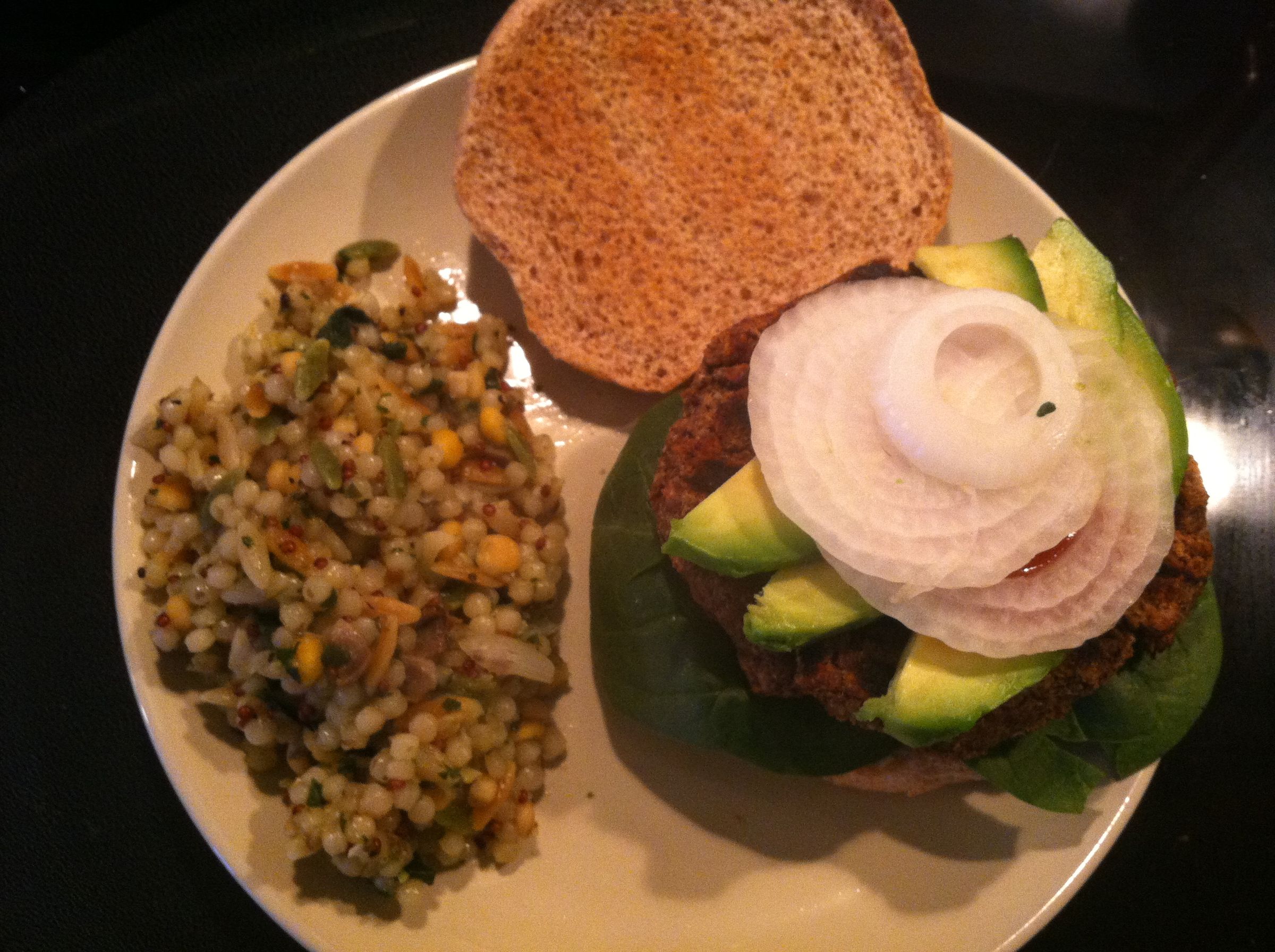 Black Bean & Mushroom Burger