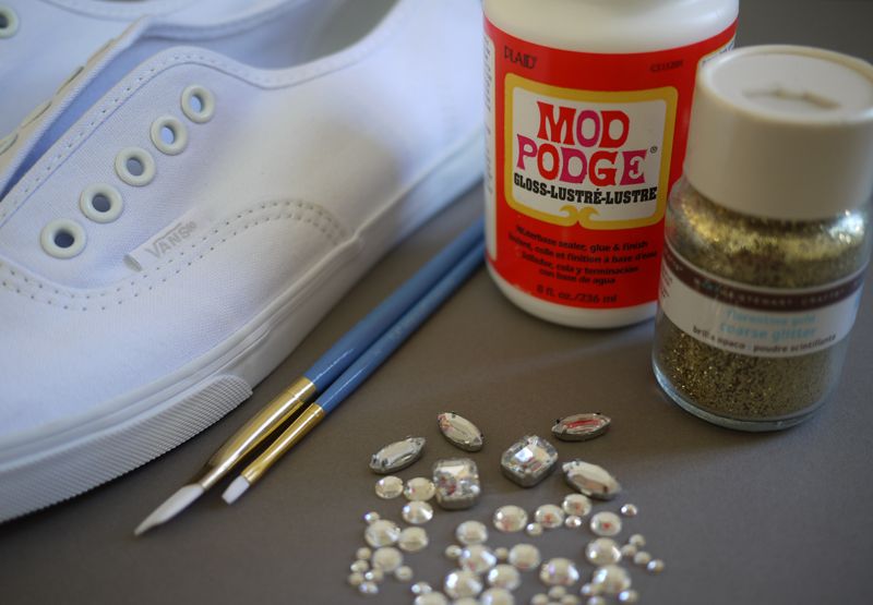 glitter vans diy